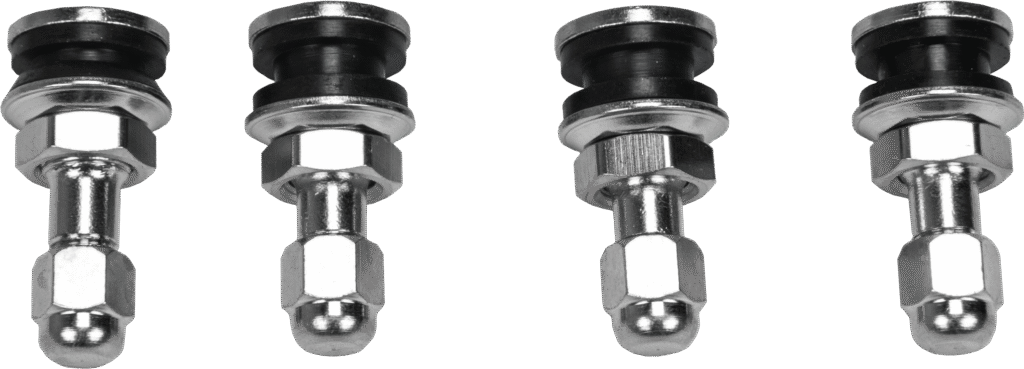 VALVE STEMS CHROME 4/PK