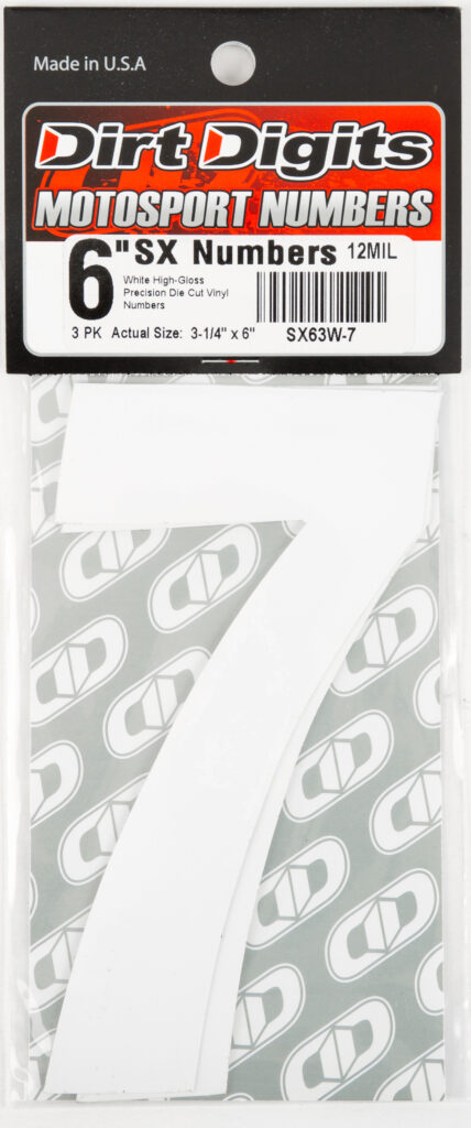 Super X Competition Stick-on Numbers