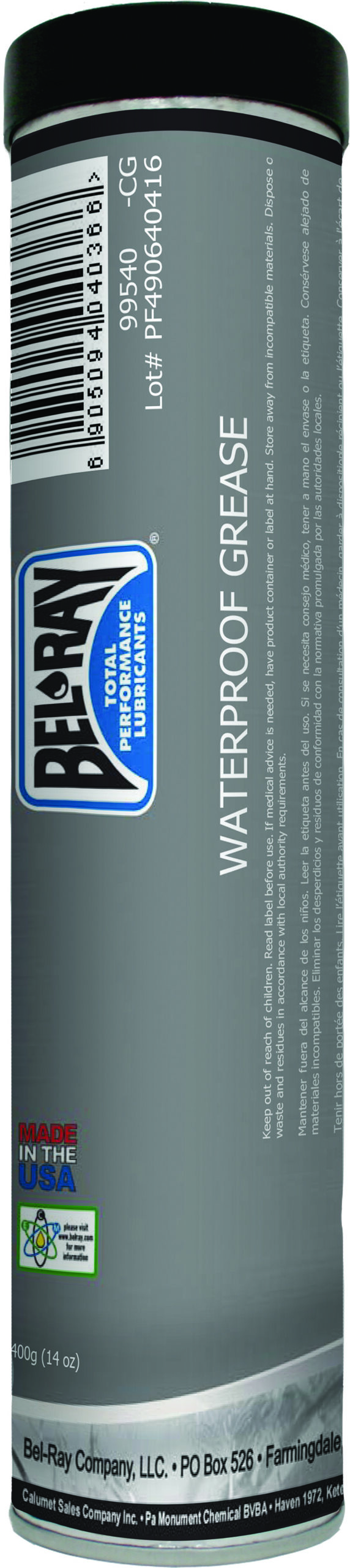 WATERPROOF GREASE CARTRIDGE 14 OZ (10/CASE  SOLD EA)