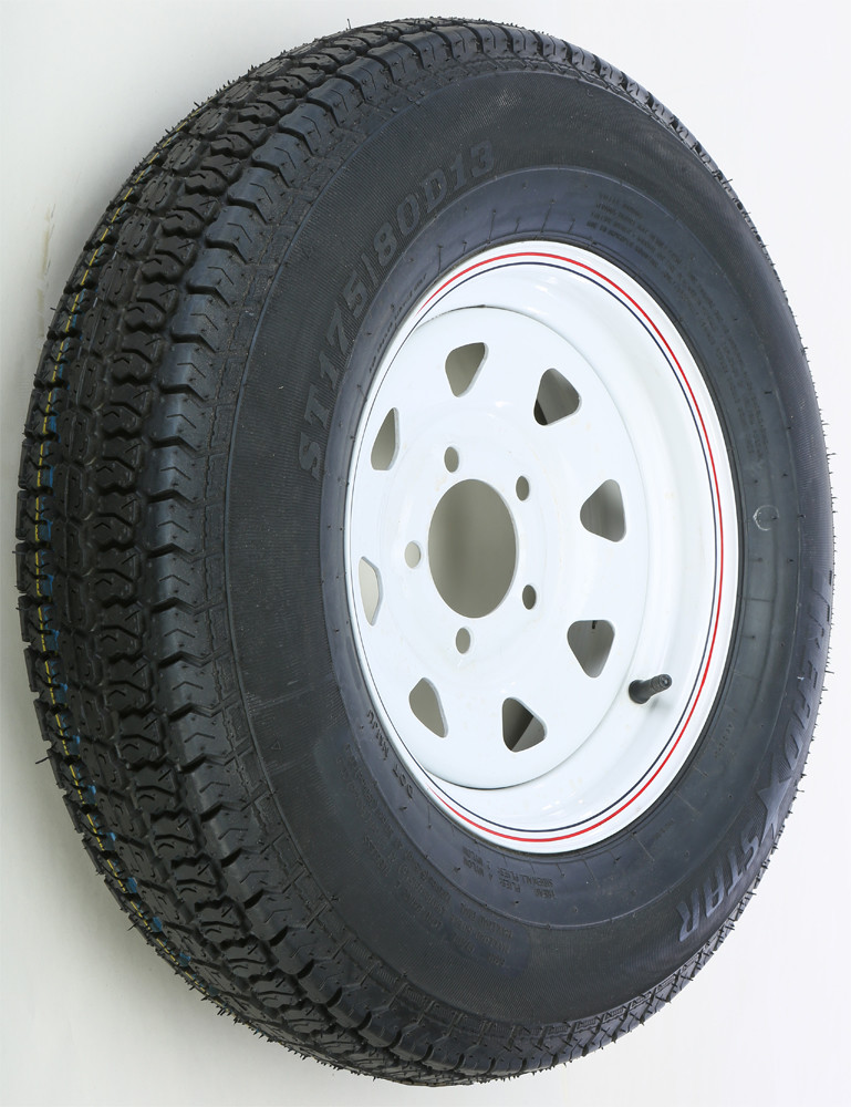 TRAILER TIRE AND WHEEL ASSEMBLY WHITE