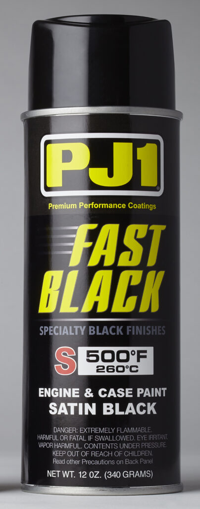 FAST BLACK ENGINE PAINT SATIN BLACK 12OZ
