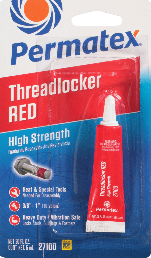 HIGH STRENGTH THREADLOCKER RED 6 ML